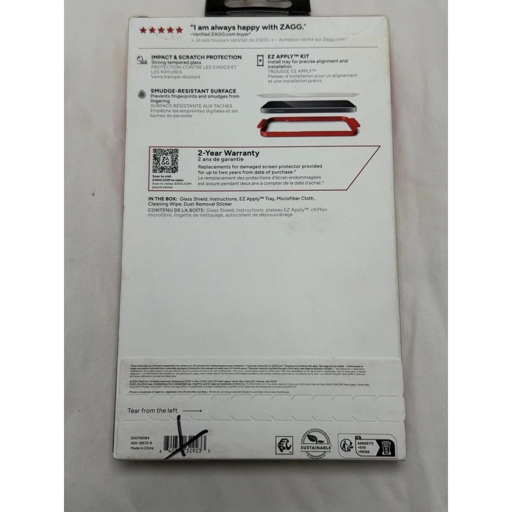 ZAGG Screen Protector iPhone 13 Pro Max Clear InvisibleShield Glass Shield NEW